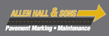 Allen Hall and Sons, pavement marking, parking lots, warehouse, safety lines, logo